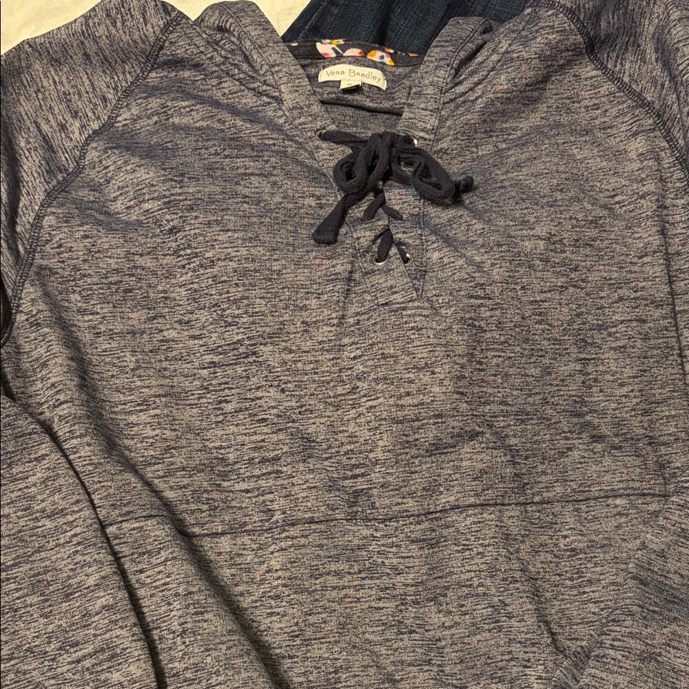 Vera Bradley Gray Hoodie Sweatshirt